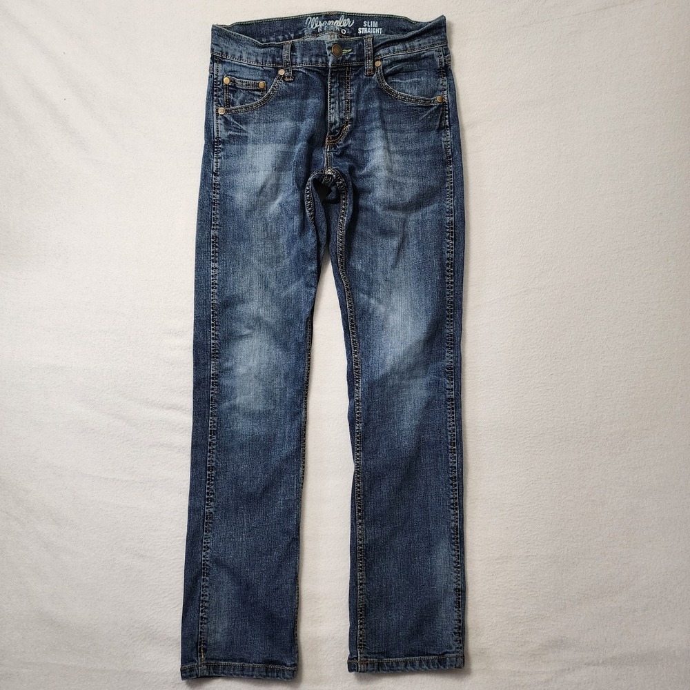 Wrangler Retro Jeans Mens 30x32 Slim Straight Cowboy Rodeo Western Stretch